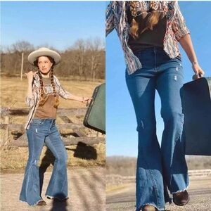 Vintage Style Flare Jeans